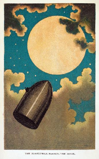 Illustration zum Buch Von der Erde zum Mond von Jules Verne