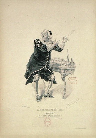 Dr Bartolo, from the opera ''The Barber of Seville'' von Emile Antoine Rossini Bayard