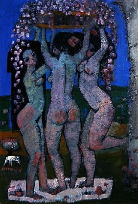 The Three Graces (acrylic on paper) 