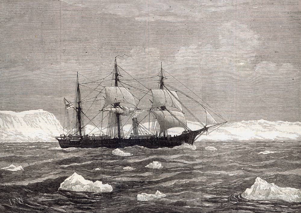 The North Pole Expedition: The Alert hoisting colours in honour of having attained the highest latit von English School