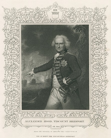 Alexander Hood, 1st Viscount Bridport, illustration from ''England''s Battles Sea and Land''Lieut. C von English School