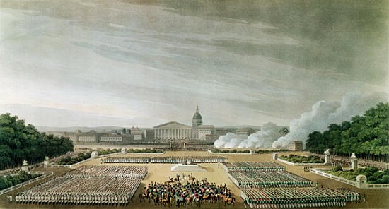 Ceremony of the Te Deum the Allied Armies in Louis XV Square, Paris, on 10th April 1814 von English School