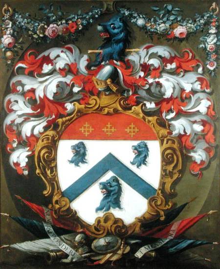 Coat of Arms of Sir Christopher Wren (1632-1723) von English School