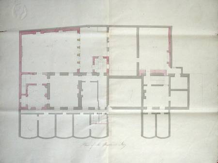 Contract drawing for the basement of the Royal Institution von English School