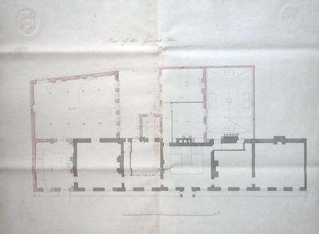 Contract drawing for the ground floor of the Royal Institution von English School