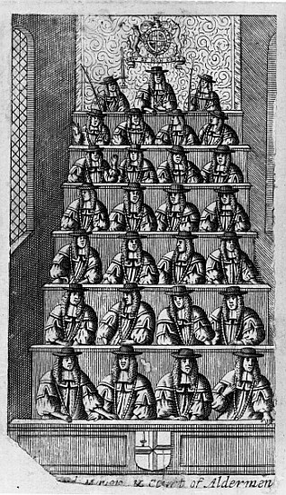 Court of Aldermen, c.1690 von English School