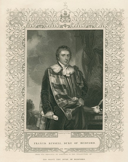 Francis Russell (1765-1802) 5th Duke of Bedford; engraved by W. T. Mote von English School