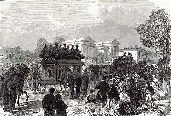 Funeral of Sergeant Brett, the Police Officer killed the Fenians at Manchester, from ''The Illustrat von English School