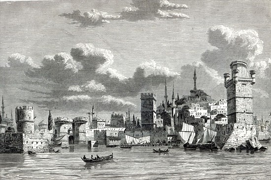 General View of the City of Rhodes, from ''The Illustrated London News'' von English School