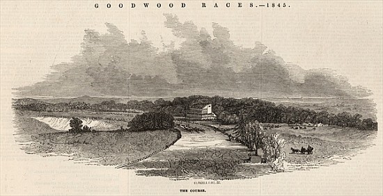 Goodwood Races: the Course, from ''The Illustrated London News'', 2nd August 1845 von English School