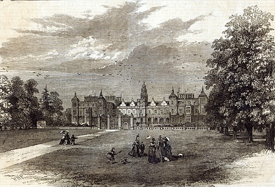 Hatfield House, the Seat of the Marquis of Salisbury, from ''The Illustrated London News'', 11th Jul von English School