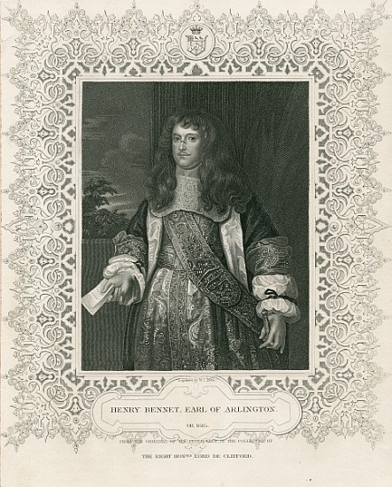 Henry Bennet, 1st Earl of Arlington, from ''Lodge''s British Portraits'' von English School