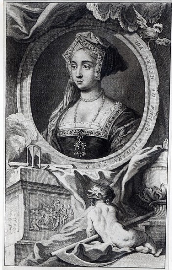 Jane Seymour; engraved by Jacobus Houbraken von English School