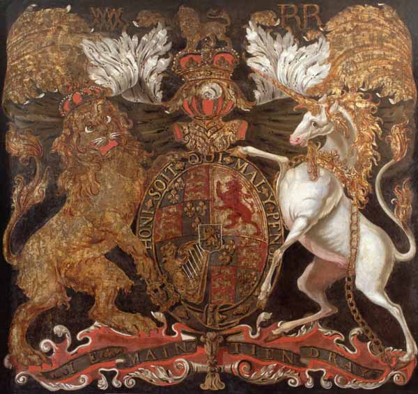 Royal Coat of Arms of William (1650-1702) and Mary (1662-94) von English School
