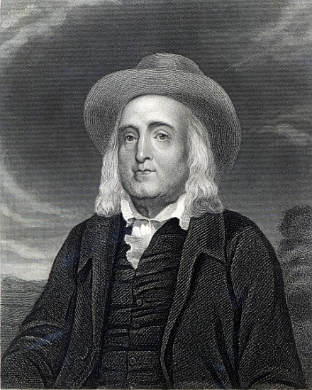 Jeremy Bentham (1748-1832) from ''Gallery of Portraits'', published in 1833 von English School
