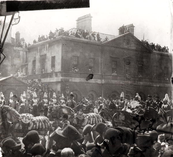 Jubilee Procession in Whitehall, 1887 (b/w photo)  von English School