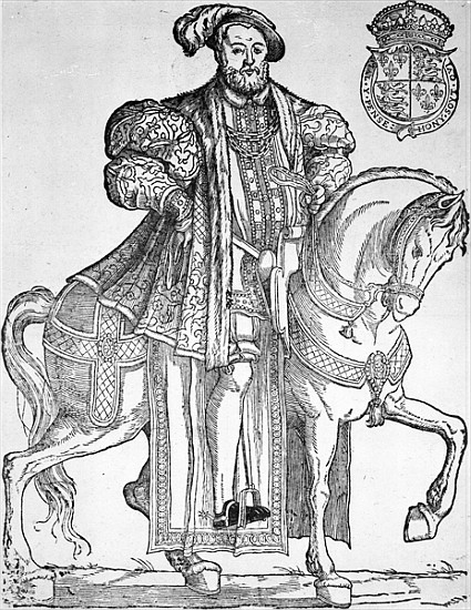 King Henry VIII on horseback von English School