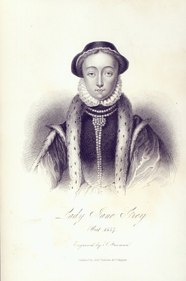 Lady Jane Grey; engraved by S. Freeman von English School