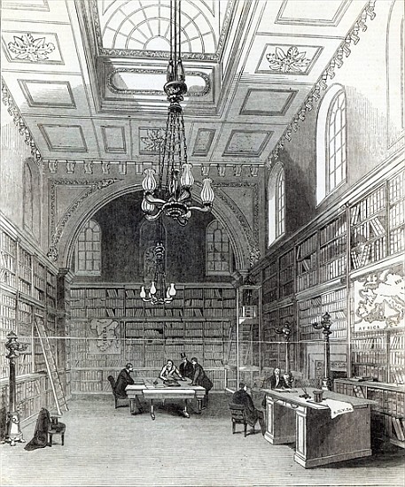 Library of the House of Lords, from ''The Illustrated London News'', 22nd March 1845 von English School