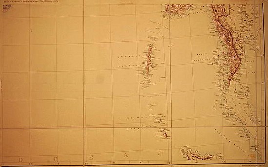 Map of the Andaman and Nicobar Islands, Bay of Bengal von English School