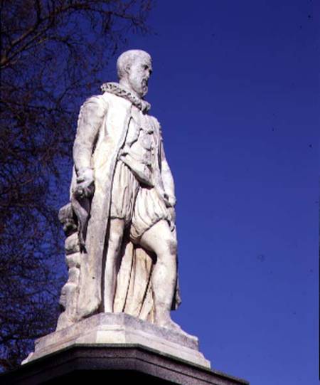 Memorial to Sir John Myddleton (c.1560-1631) detail of statue von English School