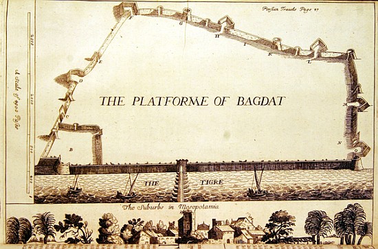 Plan of Baghdad, from an English translation of ''Les Six Voyages de J.B. Tavernier'' von English School