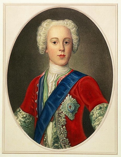 Portrait of Prince Charles Edward Louis Philip Casimir Stewart (1720-88) the Young Pretender or ''Bo von English School