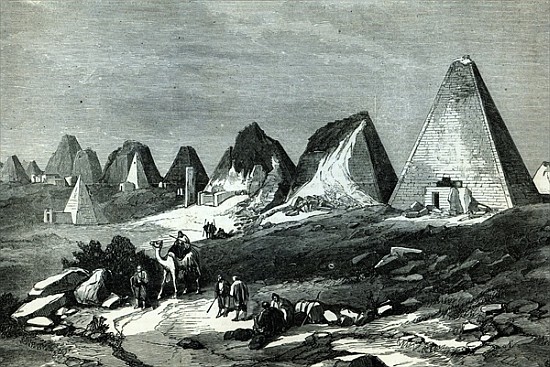 Pyramids of Meroe, on the Nile (General Gordon''s route), from ''The Illustrated London News'', 23rd von English School