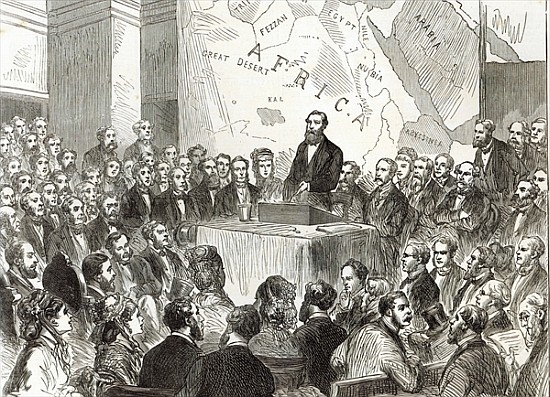 Sir Samuel Baker at the meeting of the Royal Geographical Society, from ''The Illustrated London New von English School