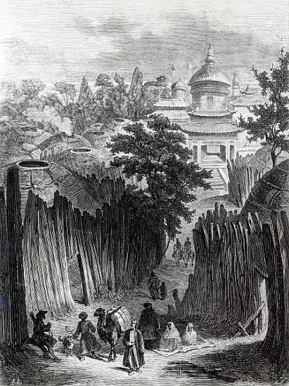 Street in Urga, illustration from ''Mongolia, the Tangut Country and the Solitudes of Northern Tibet von English School