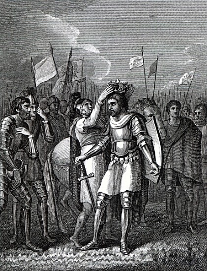 The Earl of Richmond chosen King after the Battle of Bosworth, from ''The History of England'' David von English School