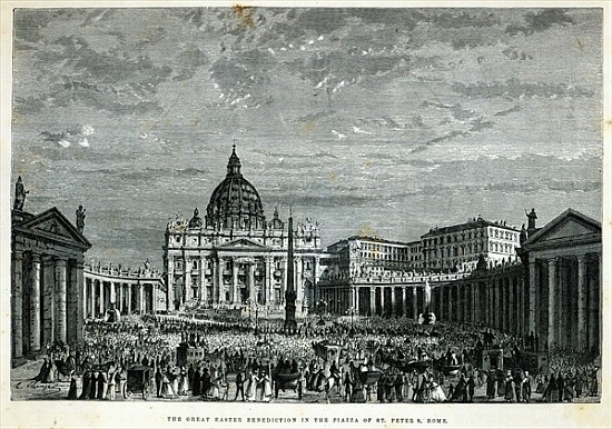 The Great Easter Benediction in the Piazza of St. Peter''s, Rome von English School