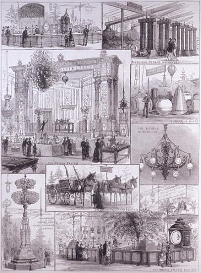 The International Electric Exhibition at the Crystal Palace, from ''The Illustrated London News'', 3 von English School