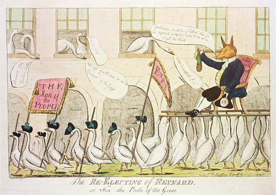 The Re-Electing of Reynard, or Fox the Pride of the Geese von English School