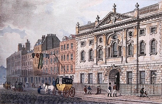 The South front of Ironmongers Hall, from ''R. Ackermann''s Repository of Arts'' 1811 von English School