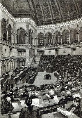 A night sitting in the Italian Chamber of Deputies, from ''Leisure Hour''