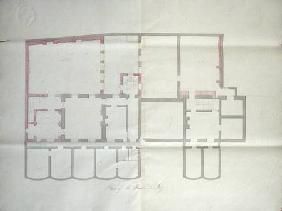 Contract drawing for the basement of the Royal Institution 1800 cil &