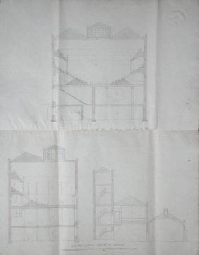 Contract drawing for the Lecture Theatre of the Royal Institution 1800 cil &