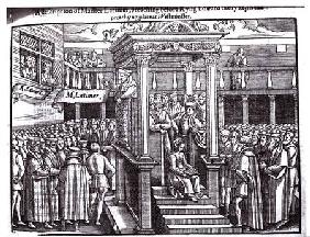 Hugh Latimer (c.1485-1555) Preaching before King Edward VI (1537-53) at Westminster in 1547 1563