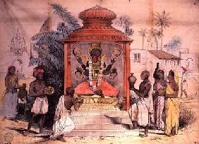 India, Figure and worship of Kali c.1850