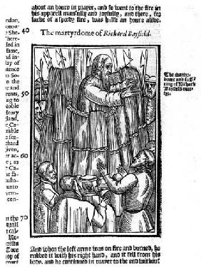 The Martyrdom of Richard Bayfield (d.1531) from 'Acts and Monuments' by John Foxe (1516-87)