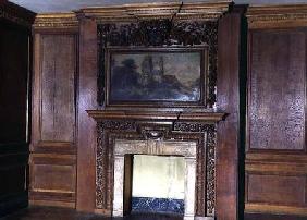 Panelling and chimney-piece from the Old Palace, Bromley-by-Bow c.1605