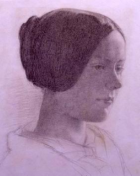 Portrait of a Young Woman with her Hair in a Bun c.1840