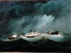 A 'Saville Line' vessel in Rough Weather c.1870