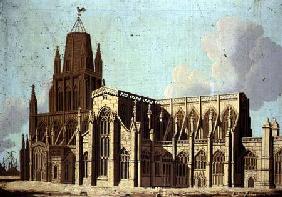South-East View of St. Mary Redcliffe Church in Bristol c.1800