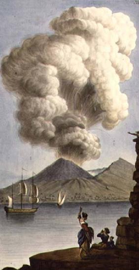Vesuvius erupting, plate III from Sir William Hamilton's 'Campi Phlegraeiae' (supplement) 1779