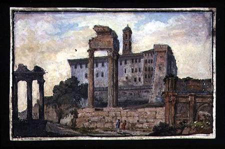 View of the Capitol and the Temples of Castor and Pollux, Rome von English School