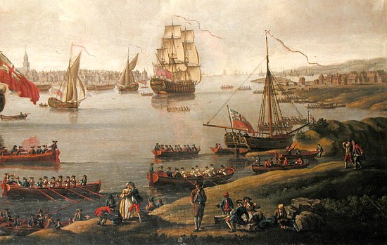 View of the Thames, 1761 (detail of 18935) von English School