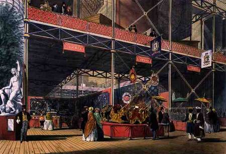 View from the Transept of the India section of the Great Exhibition of 1851, from Dickinson's Compre von English School
