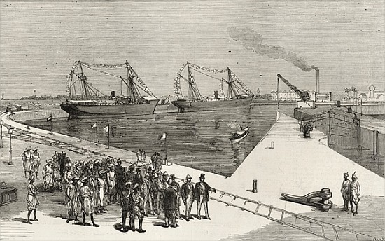 Visit of the Viceroy of India to the Sassoon Dock at Bombay, from ''The Illustrated London News'', 2 von English School
